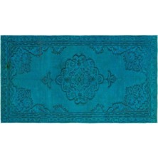 Apex Halı El Dokuması Vintage Yün-Pamuk Turkuaz Halı 18921 152 x 270 cm
