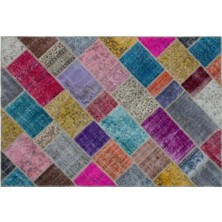 Apex Halı El Dokuması Patchwork Vintage Yün-Pamuk Multi Naturel Halı 21956 160 x 230 cm