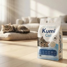 Kumi Cat Eko-Premium Aktif Karbonlu 10 lt Güçlü Topaklanan Kedi Kumu %99.5 Tozsuz Koku Kontrolü