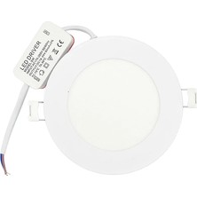 K2 KDL400 6W Sıvaaltı Panel LED Armatür 6500K Beyaz 510 Lümen 230V IP20 Gömme LED Panel