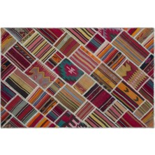 Apex Halı El Dokuması Patchwork Vintage Yün-Pamuk Naturel Halı 25587 157 x 234 cm