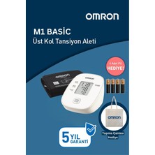 Omron M1 Basic Dijital Tansiyon Aleti Üst Koldan Ölçüm Özelliği ile Taşıma Çantası Hediyeli
