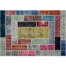 Apex Halı El Dokuması Patchwork Vintage Yün-Pamuk Multi Naturel Halı 26479 160 x 230 cm