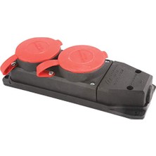 Pratik Ev Ikili (, Kauçuk Grup Priz, 3X25A 380/415V, 2li) Trifaze