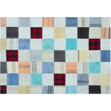 Apex Halı El Dokuması Patchwork Vintage Yün-Pamuk Renkli Halı 25364 159 x 230 cm