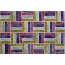 Apex Halı El Dokuması Patchwork Vintage Yün-Pamuk Multi Naturel Halı 25617 160 x 238 cm