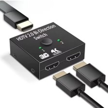 Pratik Ev HDMI Switch Splitter, 2 Giriş 1 Çıkış, Ps5, Ps4, Xbox, Tv Kutusu, Tv Stick, Monitör ve Pc ile Uyumlu, Çift Yönlü Ab Anahtar