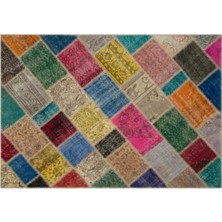 Apex Halı El Dokuması Patchwork Vintage Yün-Pamuk Multi Naturel Halı 22059 160 x 230 cm