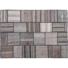 Apex Halı El Dokuması Patchwork Vintage Yün-Pamuk Çizgili Halı 1321 160 x 230 cm