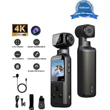 Epilons 4k Ultra Hd 270° Döndürülebilir Su Geçirmez Wifi Vlog Spor Ve Aksiyon Kamerası