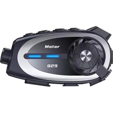 Q29 Motosiklet Kask Bluetooth Kulaklık Eşleşmeli 1080P Kamera Geniş Açı Su Geçirmez Intercom