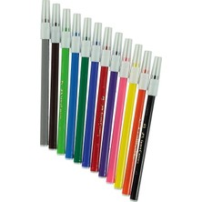Faber-Castell Faber  Keçeli Kalem 12Li Poşet Yıkanabilir 155130