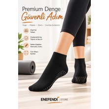 NF ND ENEFENDİ Kaydırmaz Tabanlı Unisex Siyah Yoga, Pilates Ve Tavaf Çorabı | Konforlu Spor Patik Çorap 36-40