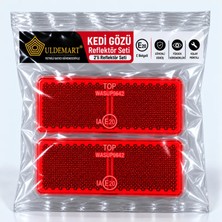 Uldemart 2"Li Reflektör Seti – WAS Kedi Gözü Reflektör 96 x 42 mm