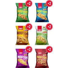 Züber Noutos Karma Paket 55g x 12 Adet (Kajun, Ege, %100 Yer Fıstığı, Yoğurt, Ekşi Krema, Chili)