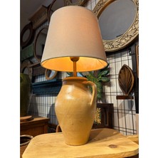 Ahşabın Ruhu El Işçiliği Özel Üretim Vintage Küp Abajur – 60 cm