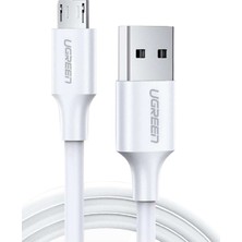 Ugreen Micro USB Data ve Şarj Kablosu Beyaz 1 Metre Dayanıklı Tasarım ile Akıllı Cihazlar İçin