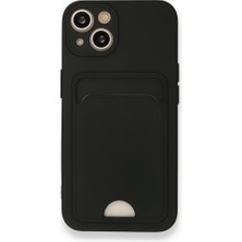 Wowacs Apple iPhone 13 Uyumlu Kart Koyulabilen Silikon Kılıf Kapak Arka Kamera Korumalı Modern Tasarım