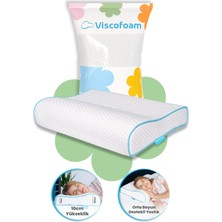 Viscofoam Boyun Destekli Ortopedik Yastık Visco Yastık 57x37x10-7cm