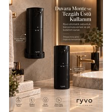 ryvo Otomatik Sensörlü Köpük Sıvı Sabunluk- Şarj Edilebilir - LED Ekran - Modern ve Şık Tasarım -  350ML Geniş Hazne - 8 Kademe Ayarı - Sabun Seviye Uyarısı -  Duvara Montaj Aparatı