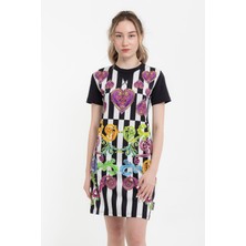 Versace Jeans Couture %100 Cotton Short Sleeve Dress White