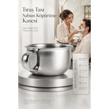 Pratik Ev 717299 Paslanmaz Çelik Tıraş Tası ve Sabun Köpürtme Kasesi