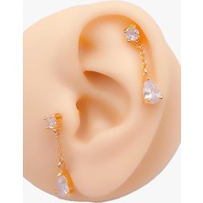 Store Taşlı Damla Taşlı Sallantılı Tragus Helix Piercing (1ADET)
