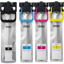 Pluscopy Epson   T01C1-T01C4 Orijinal Çipli 4 Renk Muadil Kartuş Seti WF-C529R WF-C579R