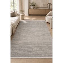 Ally Carpet Akifer Bamba Modern Gri Salon Oturma Odası Halısı Robot Süpürgeye Uyumlu Kolay Temizlenebilir Akrili
