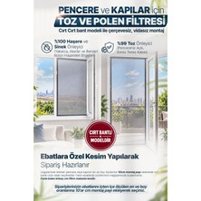 Odera Toz ve Polen Filtreli Sineklik - Cırt Bantlı -100X220CM- Kapı Balkon Filtresi - Her Ebata Özel Sipariş Alınır -