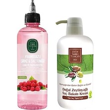 Pratik Ev Frambuazlı Sirke & Saç Toniği 500 ml x Zeytinyağlı Saç Krem 600 ml