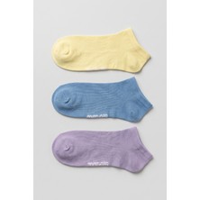 Allunique Pastel Mix 3'lü Tencel Kadın Patik Çorap