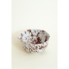 Beige & Stone Ceramic Glossy Brown Speckled Matcha Bowl