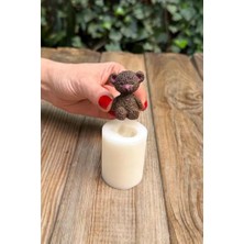 Pratik Ev Tüylü Ayı Mini Silikon Mum Kalıbı