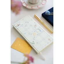 Matt Notebook 2027 Yılı Keten Haftalık Planlayıcı Kareli Cep Ajandası 9X18 cm