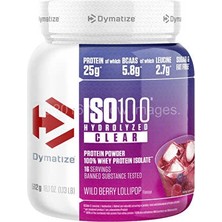 Dymatize Iso 100 Hydrolyzed Clear Whey Protein Tozu 512 gr - Kırmızı Meyveler