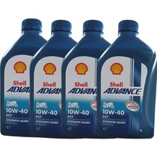 Shell Advance 4t Ax7 10W40 1 Litre SA4TAX71040 4'lü