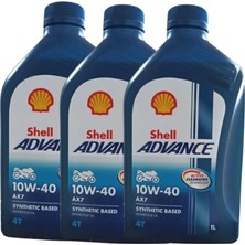 Shell Advance 4t Ax7 10W40 1 Litre SA4TAX71040 3'lü