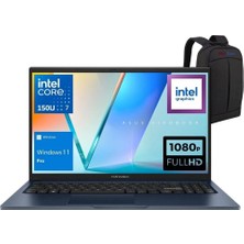 Asus Vıvobook 15 X1504VA-BQ5456 Intel Core 7 150U 16GB Ram 512GB SSD 15.6″ Wındows 11 Emtech Çanta -Asus Mouse