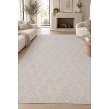 Ally Carpet Rever Zyron Modern Gri Yıkanabilir Kaymaz Taban Robot Süpürge Uyumlu Salon Mutfak Oturma Odası Halıs