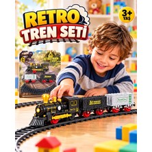 Hepsilazım Klasik Pilli 9 Parça Tren Locomotıve Konteyner ve Transport Vagonlu Oyuncak Seti