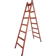 Pratik Ev 7 Basamaklı Çift Çıkışlı Ahşap Merdiven (Yükseklik 2.30 Mt)