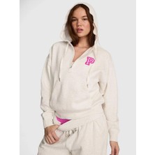 Victoria's Secret Ivy Half-Zip Hooded Sweatshirt