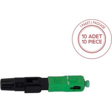 Pratik Ev Sc/apc Fiber Optik Fast Konnektör 1 Paket - 10 Adet