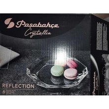 Pratik Ev Reflection Kristal Pasta Servis Tatlı Tabağı 18 cm 6 Adet 856896564565632