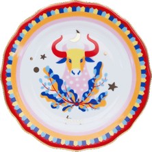 Baci Milano Zodiac Vibe Cake Plate Taurus 16 cm