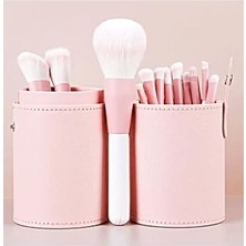 Pratik Ev Pembe 12'li Makyaj Fırçası Seti, Özel Kutulu Limited Edition Pro