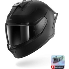 Shark Skwal Cup Dark Shadow Mat Siyah Kask (Siyah Cam+Pınlock Hediyeli)