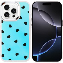 Cepustik Telefon Aksesuarları iPhone 16 Pro Max Kılıf Airbag Tasarımlı Hadra Kılıf Kalp