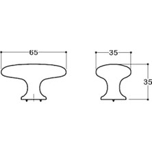 Pratik Ev 4322 Tek Delikli Kulp Mat Altın Renk Çap 65 x 35 mm Mat Altın Tek Ebat SSY4322 0008 Bb